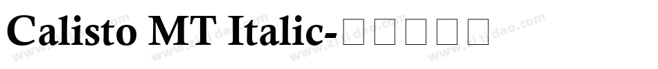 Calisto MT Italic字体转换